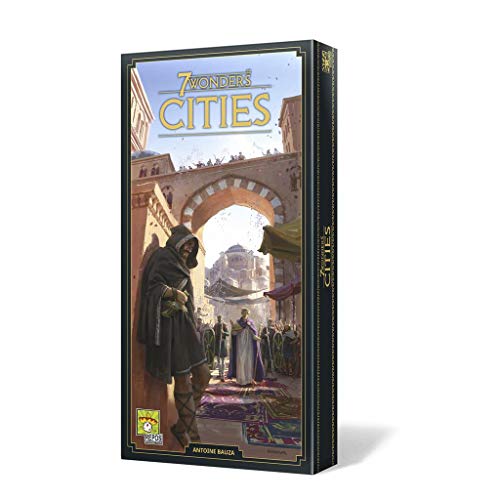 Asmodee 7 Wonders Cities Expansión, Juego de Civilizaciones Ganador de Varios Premios, Juego de Mesa a Partir de 10 Años, de 3 a 7 Jugadores, Nueva Edición, 30 Minutos por Partida, Español