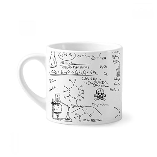 DIYthinker calculus organisk kemi experiment mini kaffemugg vit keramik kopp med handtag 17,7 cl gåva