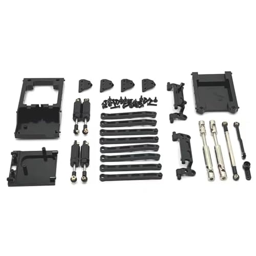 UMTSGYNU Metal Suspension Rod Kit Compatible with 1/12 MN168 MN78 RC Car Compatible with MN Model(Black)