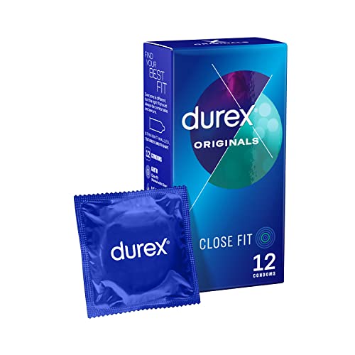 Durex Originals Close Fit Condoms for Comfort and Confidence Transparent Pack of 12