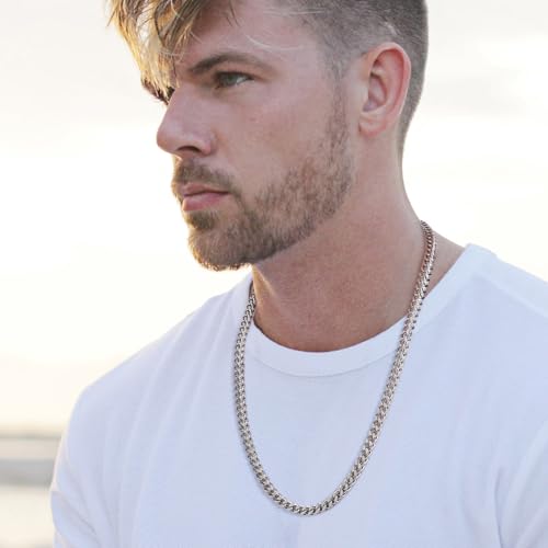 HZMAN Franco Chain for Men 3mm/4mm/5mm/6mm Stainless Steel Men's Chain Square Box Link Chain Necklace 16-30 Inch2