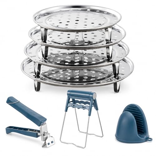 xyadyhz Stainless Steel Steamer for Cooking ，Multipurpose Steaming Rack Stand for Stock Pot,...