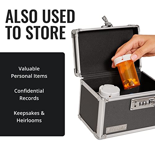 image for Vaultz Medicine Lock Box - 5 x 7 x 5 Inches - Secure Cabinet Safe with