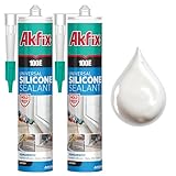 Akfix 100E RTV White Silicone Caulk (2x...