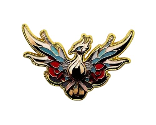 Image of Generic 1.5 inch inch Phoenix Bird Enamel Lapel Pin Jewelry | Phoenix Brooches Pins for Backpacks Women Men | Phoenix Brooch Pin Button Buttons
