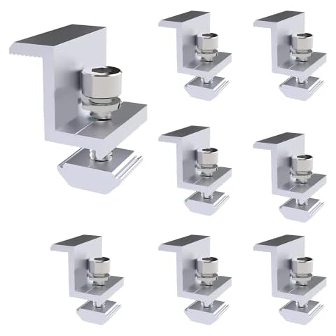 Solarmodul Halterung, 8 Stück,Solarpanel Halterung Sind Verstellbar, Befestigung Solarmodul, 30 mm, Trapezblech, Mit Muttern und Schrauben, für Dach, Wohnmobil, Bett, Camping Cover