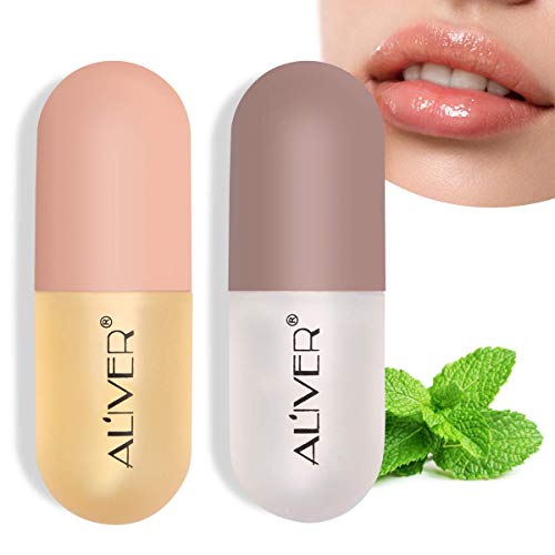 Aliver Buxom Lip Plumper Gloss Tubes, Lip Liners Lip Care Tool, Glitter Lip Kit, Lip Treatment for Dry Cracked Lips, Lip Plumping Balm, Hydrating and Reduce Fine Lines