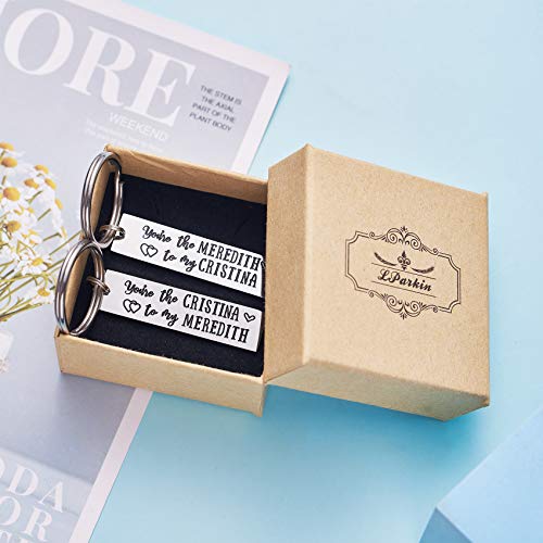LParkin Friendship Gifts Lot de 2 porte-clés anatomie Gris, Meredith - Cristina, M – vue 6