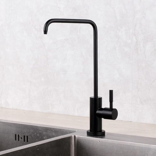 Robinet de cuisine pour eau pure en acier noir pour toute la famille