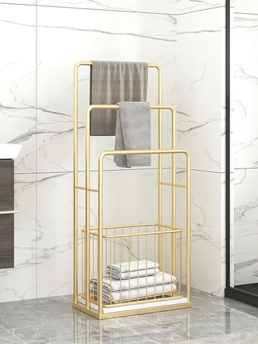 Wolnostojący wieszak na ręczniki stojący stojak na ręczniki i ubrania stylowy design z kutego żelaza idealny do łazienki, hotelu i spa nizacji
