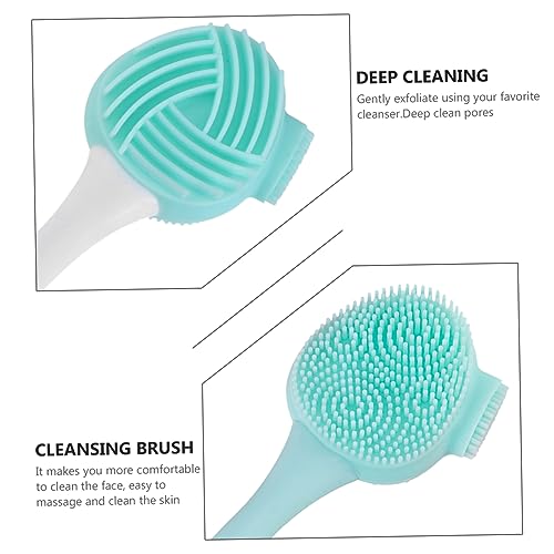 BIUDECO 4 Pcs Escova De Limpeza De Mão Escova Para Limpeza De Pele Gel De Sílica Portátil