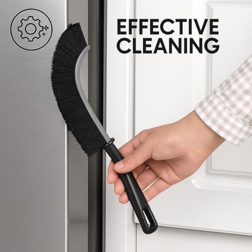 Image of Crevice Cleaning Brush, 2 Pcs Hard Bristle Multifunctional Grout Cleaning Brush for Bathroom Tile Cleaning for Home Use