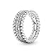 PANDORA Ring "Perlen mit Pavé" Silber 198676C01 PANDORA Ring "Perlen mit Pavé" Silber 198676C01-52