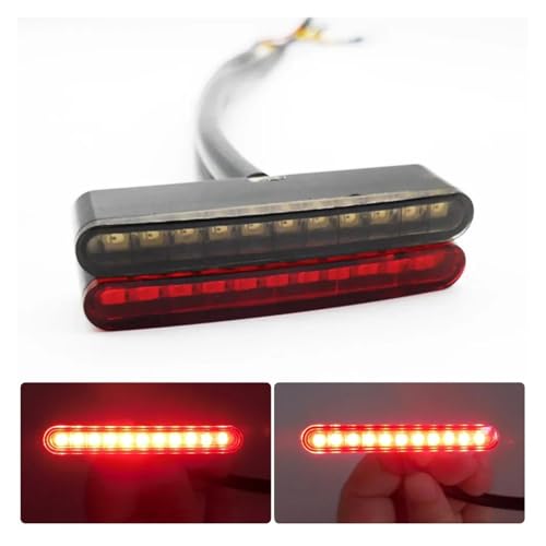 Luz de freno trasera para motocicleta de 12V y lámpara de matrícula mini 3