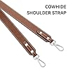 jiesinlov sac en cuir de vachette bandoulière sangle réglable kit de conversion pour Le Pliage Pouch(Petit Style A-Argent brun) #4