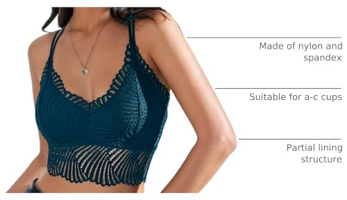 Image of Avidlove Lace Bralette for Women V Neck Camisoles Racerback Adjustable Strap Crop Top