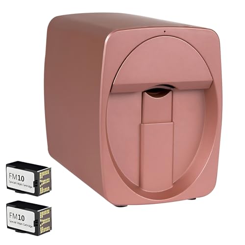 Mini 3D Nail Art Printer for Home with 2 Ink Cartridges | Ultra-Portable Design, Phone App Control, 30s Fast Printing, 1000+ Cloud Designs, WiFi Enabled B