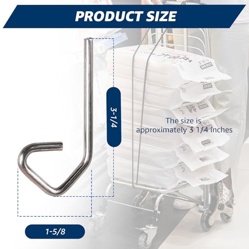 4 Pcs Grab Clip Hitch Pin Clip for Hand Truck, 3 1/4" Replacement Lock Pin, Dolly Parts for Convertible Composite Hand Truck