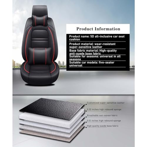 Couvre-coussin de siège voiture cuir PU de qualité supérieure pour VW
