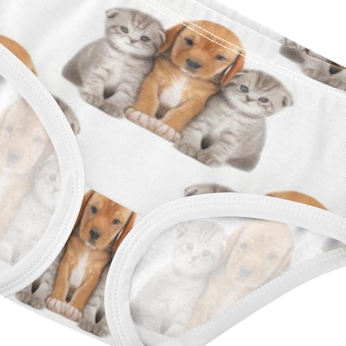Cute Dog Cat White Toddler Underwear Custom 2t Cotton Panties Little Girl Stylish Undies Kids Briefs4