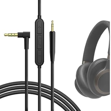 Geekria Cabo de áudio com microfone compatível com JBL Live 650BTNC 500BT, Tune 770NC 760NC 750BTNC, cabo estéreo de substituição auxiliar de 2,5 mm com microfone embutido e controle de volume (1,2 m)