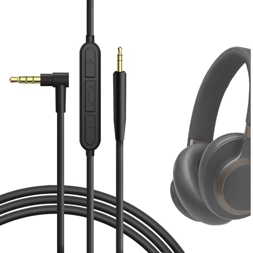 Geekria Audio Cable with Mic and Mute Control Compatible with JBL Tune 770NC/760NC/720BT, Live 660NC/650BTNC/500BT/460NC, Tour One M2, 3.5mm to 2.5mm Replacement Stereo Cord (4ft / 1.2m)