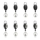 Ausziehbarer Schlüsselanhänger,Ausweisjojo,8 Stück Einziehbarer Ausweishalter Schlüsselrolle, Schlüsselanhänger Schlüsselband Ausziehbar für ID Badge Holder, Kartenhalter, Schlüsselkarten