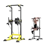 Power Tower Dip Klimmzugstation, verstellbar, Heim-Fitness-Studio, Krafttrainingsgerät für Workout