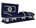 Titan Casket Veteran Select Steel Casket (Air Force) Handcrafted Funeral Casket - Dark Blue with Dark Blue, Silver-Lined Interior & Air Force Head Panel