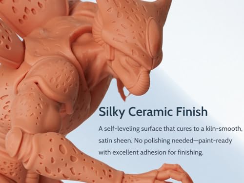 Image of 3D Printer Resin, Wear Resistant Resin for Miniatures, Ceramic-Matte Finish 16K Ultra-High Precision & Durable for LCD /DLP /MSLA Printing, Red Wax Resin 1KG | 16K High-Precision,Low-Odor,Matte Finish