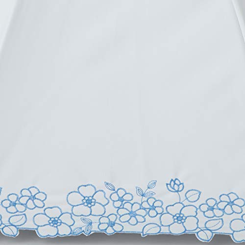 日傘 UVカット 100 遮光 遮熱 折りたたみ傘 晴雨兼用 ラミネート生地 クールプラス【LIEBEN-0523】花柄刺繍 ホワイト 2枚目