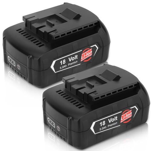 2pcs 5000mAh BAT610G Batterie de Remplacement pour Bosch Batterie 18v