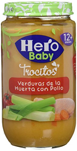 Hero Baby Trocitos Potito de Verduras De La Huerta Con Pollo para Bebés a partir de 12 meses 235 g