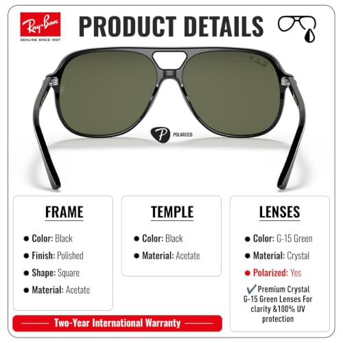 Image of Ray-Ban RB2198 BILL Square Shaped Sunglasses for Men & Women with Official RAYBAN Eyewear Kit