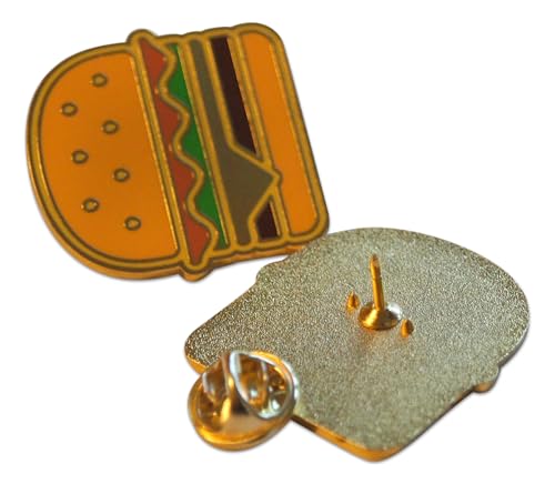 Image of Novel Merk Ice Cream, Pretzel, Pizza & Food Lapel Pin, Hat Pin & Tie Tack Set - with Clutch Back