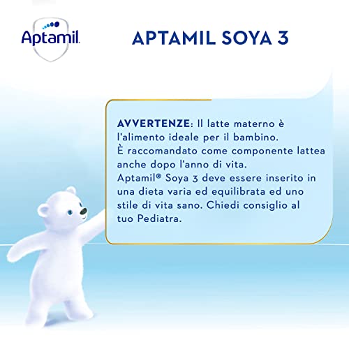 APTAMIL Soya 3 - Alimento Liquido per Bambini dal 12 mese compiuto, a Base di Proteine isolate di Soia, Senza Lattosio - (12 x 500 ml) - 6