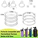 Vodolo Lid Gasket Replacement for Thermoflask 24oz/32oz/40oz/64oz,12 PCS Water Bottle 4 Sets Silicone Gaskets Each with Pick for Water Bottle Straw Lid, Chug Lid & Chug Spout