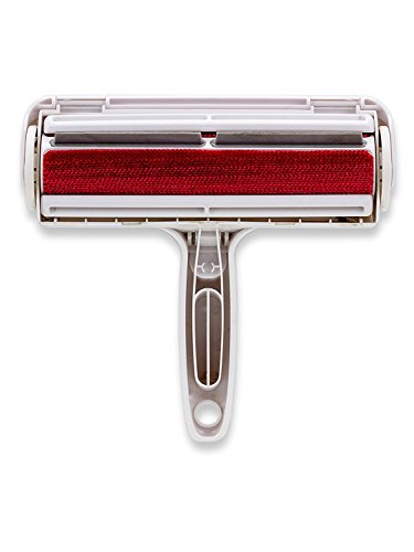 Preisvergleich Produktbild Wunderfabrik FusselWunder selbstreinigende Fusselbürste Tierhaare, Fusselentfernung, Haarentfernungsgerät, Entfussler für Teppiche und Kleidung - Gegen Katzenhaare, Hundehaare und Flusen (weiß)