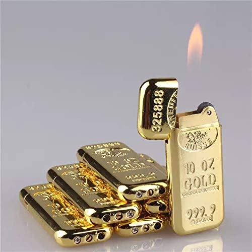 Encendedor de bolsillo estilo barra de oro miniatura 2
