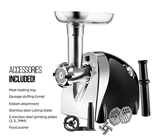 image for Chefman Choice Cut Electric Meat Grinder 3 Stainless Steel Grinding Pl