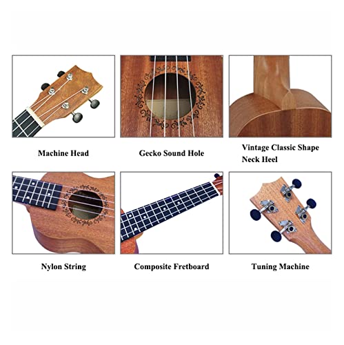 ukulélé Voyage 21 Pouces Acajou Ukulele 4 String Ananas Guitar Guitar Musica Tuner avec Sac (Color : Pineapple Ukulele) - Les Beatles, Paul McCartney, John Lennon, RIngo Starr, George Harrison ukulélé Voyage 21 Pouces Acajou Ukulele 4 String Ananas Guitar Guitar Musica Tuner avec Sac (Color : Pineapple Ukulele) – Image 7