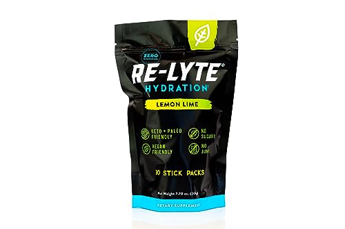 Redmond Re-Lyte Electrolyte Drink Powder Mix (Lemon Lime), 30 Sti...