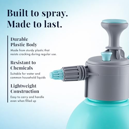 Image of Utkarsh Premium Pressure Sprayer 2 Litre (Aqua Blue) | Pressure Spray Bottle for Plants | Gardening Water Pump Sprayer | Plant Spray Bottle for Garden | Spray Bottles for Gardening, Pack of 1