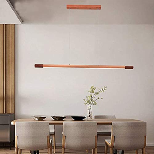 Lampe Suspension LED Bois Rustique Lampe Suspendue Au Plafond Salle À Manger Hauteur Réglable Séjour 48W Lampe Suspension Bulbes Cuisine Salon Café Bureau...