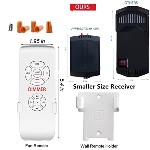 Universal Ceiling Fan & Dimmer Remote Control Kit, Ceiling Fan Timing Speed & Dimmable Led Light Dimming Wireless Remote Control And Receiver Kits For Ceiling Fan Lamp (1-Pack) #TOP5