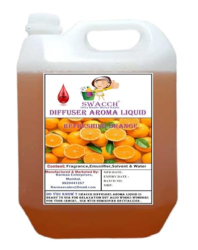Diffuser Aroma Liquid Orange Ready to use 10 Litre I Home Fragrance I Best For Aromatherapy I Helps in Meditation I Used In Diffusers I Water Based