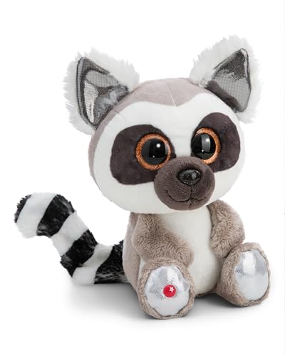 NICI Kuscheltier GLUBSCHIS Lemur King Lou 25cm weiß - Stofftier aus...