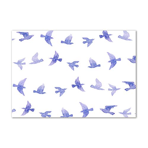 Fond de hotte en verre 100x70cm dosseret cuisine bleu Tulup