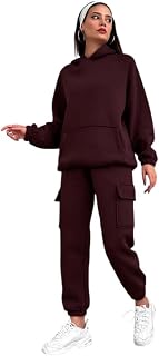 KOTTY Women’s Winter Tracksuit Set | Warm Fleece Gymwear Joggers & Hooded Top | Stylish Activewear Coord for Walking, Yoga... Price In India
