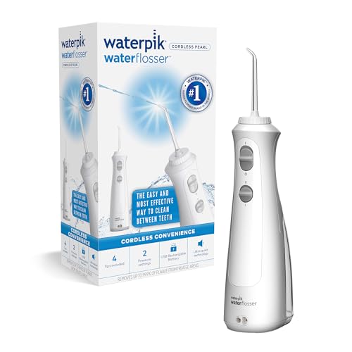 Waterpik Cordless Pearl Irrigador Oral Portátil recarregável WF13EU Color Branco Limpeza Profunda Dental